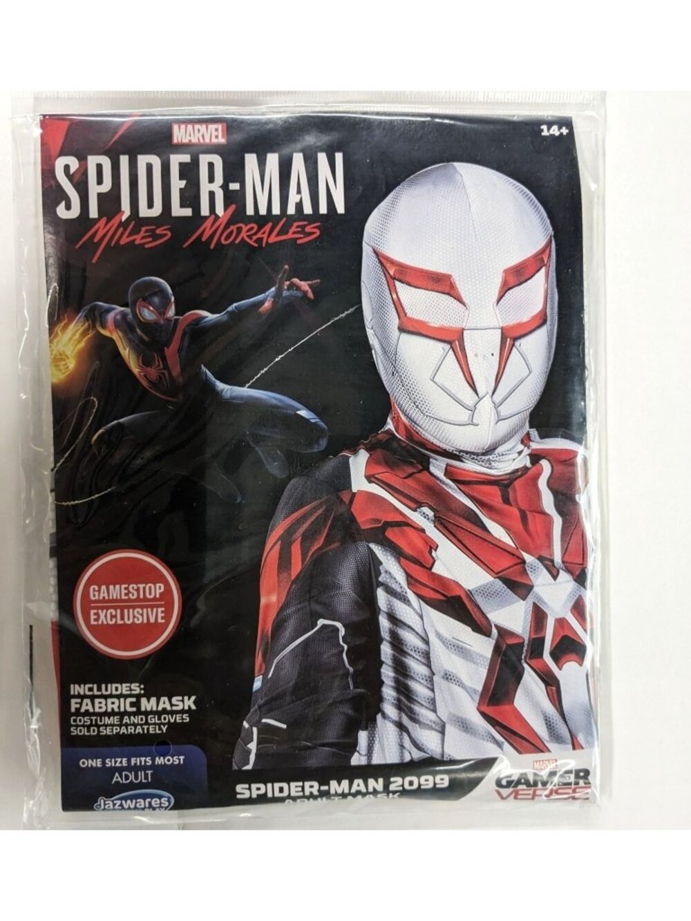 Spider Man 2099 Adult Fabric Mask Miles Morales GamesStop Exclusive One Size